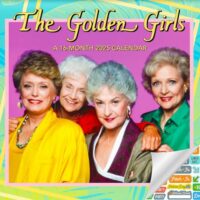 Golden Girls Calendar 2025 - Deluxe 2025 Golden Girls Wall Calendar Bundle with Over 100 Calendar Stickers (Betty White Gifts, Office Supplies)