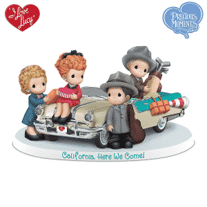 Precious Moments Figurine Inspired By I LOVE LUCY Episode - California Here We Come Precious Moments Figurine