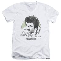 Sons of Gotham Columbo Motive Men's V-Neck T-Shirt Men's V-Neck T-Shirt/L/White